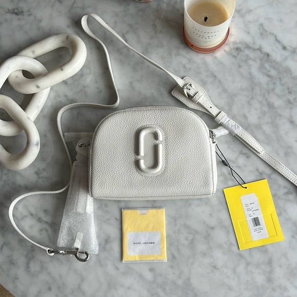 NWT Marc Jacobs White Leather Crossbody Shutter Bag - Picture 1 of 8
